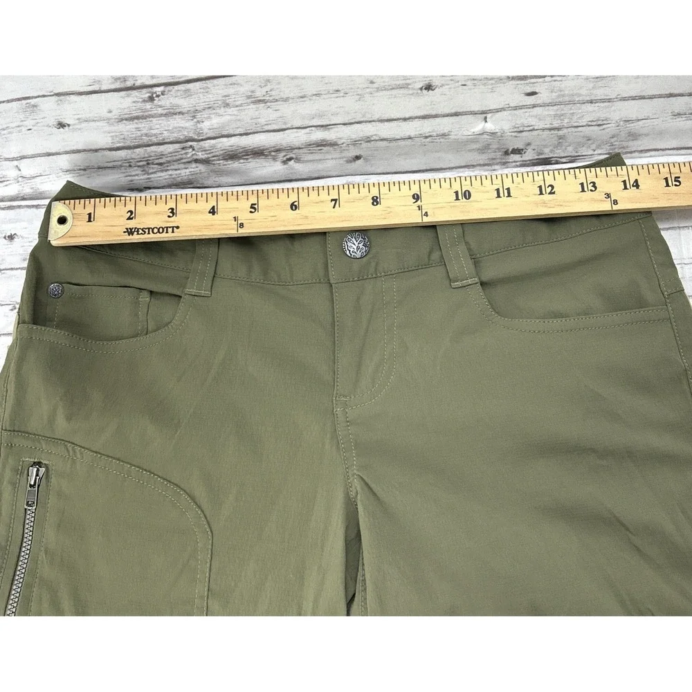 Lot of 2 Prana Haze Tan Green Ripstop Stretch Cargo Shorts W3HAZE115 Size 0
